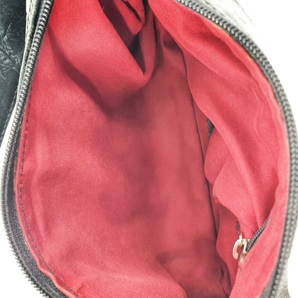 Ombu Y2K Leather Black 90s Baguette Handbag - Picture 8 of 8